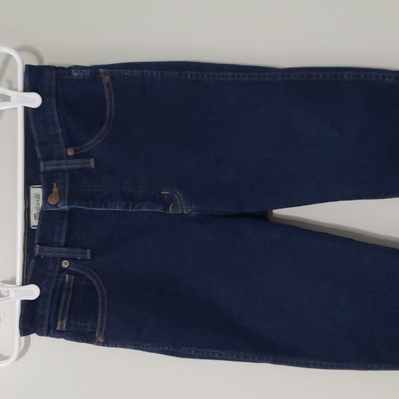 Madewell Women Skinny Jeans 28 High-Rise Tapered Dark Blue Denim Classic Casual - Picture 2 of 16